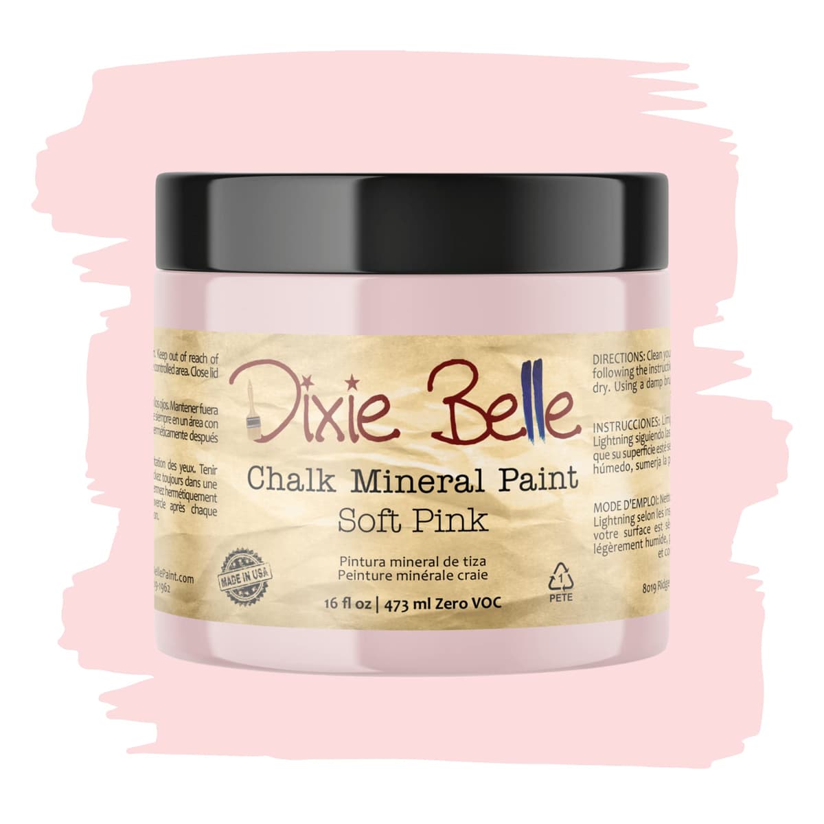 Dixie Belle Paint Company Chalk Finish Furniture Paint - Caviar (32oz) - Matte Black Chic Chalk Mineral DIY Furniture Paint — view 232