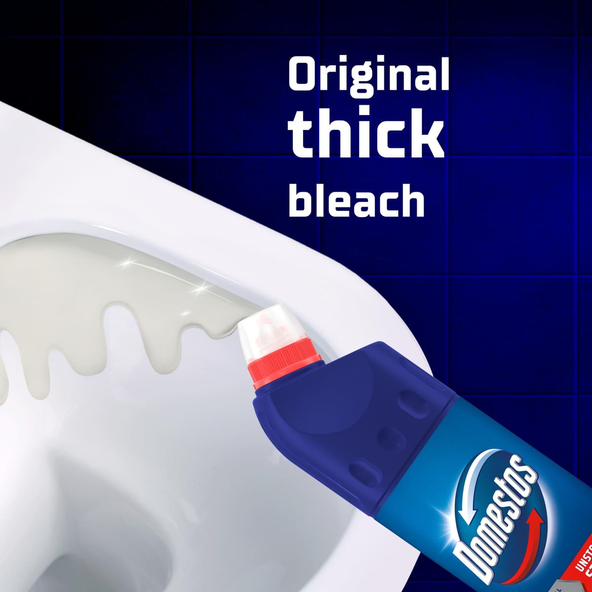 Domestos Original Thick Bleach disinfectant that eliminates 99.99% of bacteria and viruses* unstoppable strength 750 ml — view 4