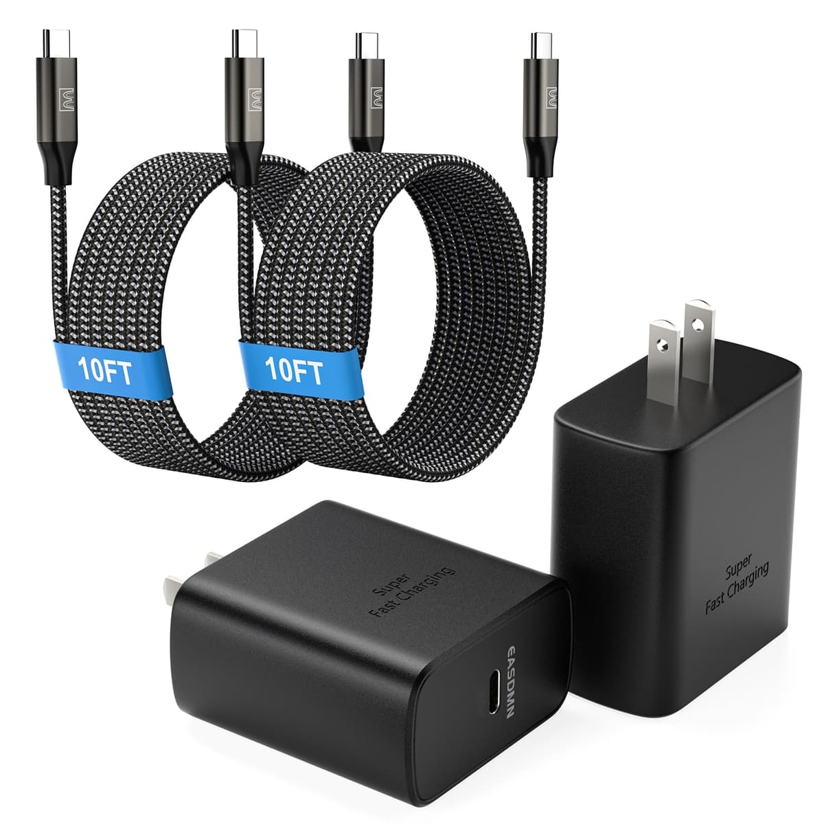 Super Fast Charger Type C, [2 Pack] USB-C Charger PD/PPS Wall Charging Block for Samsung Galaxy S26 Ultra/S25 Ultra/S25+/S25/S24/S23 Ultra/S23+/S22 Ultra/S22+/S20 Ultra, Tab S8(with 2X 6.6ft Cable) — view 15