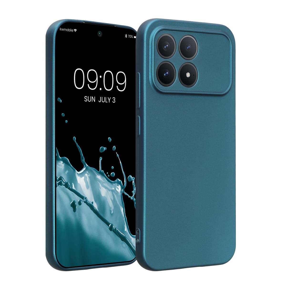kwmobile Carcasa Compatible con Xiaomi Redmi Note 14 Pro 5G / Poco X7 Funda - Funda Ultrafina de TPU con Bordes elevados - Lavanda Metalizado — view 50