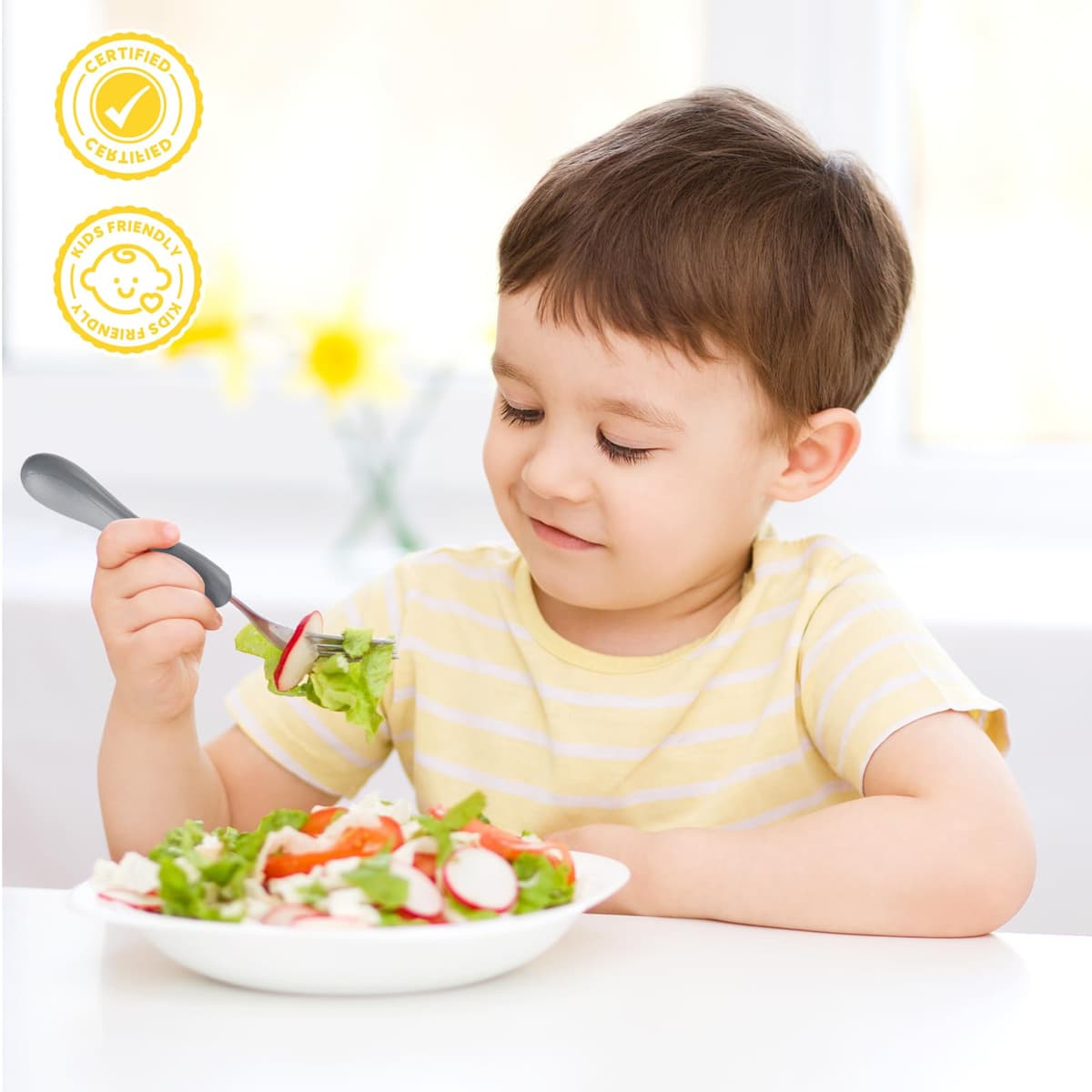 Lehoo Castle Children's Cutlery Set, 6pcs Stainless Steel Toddler Cutlery Kids Cutlery Flatware, Incudes 2 x Spoons, 2 x Forks, 2 x Knives — view 6