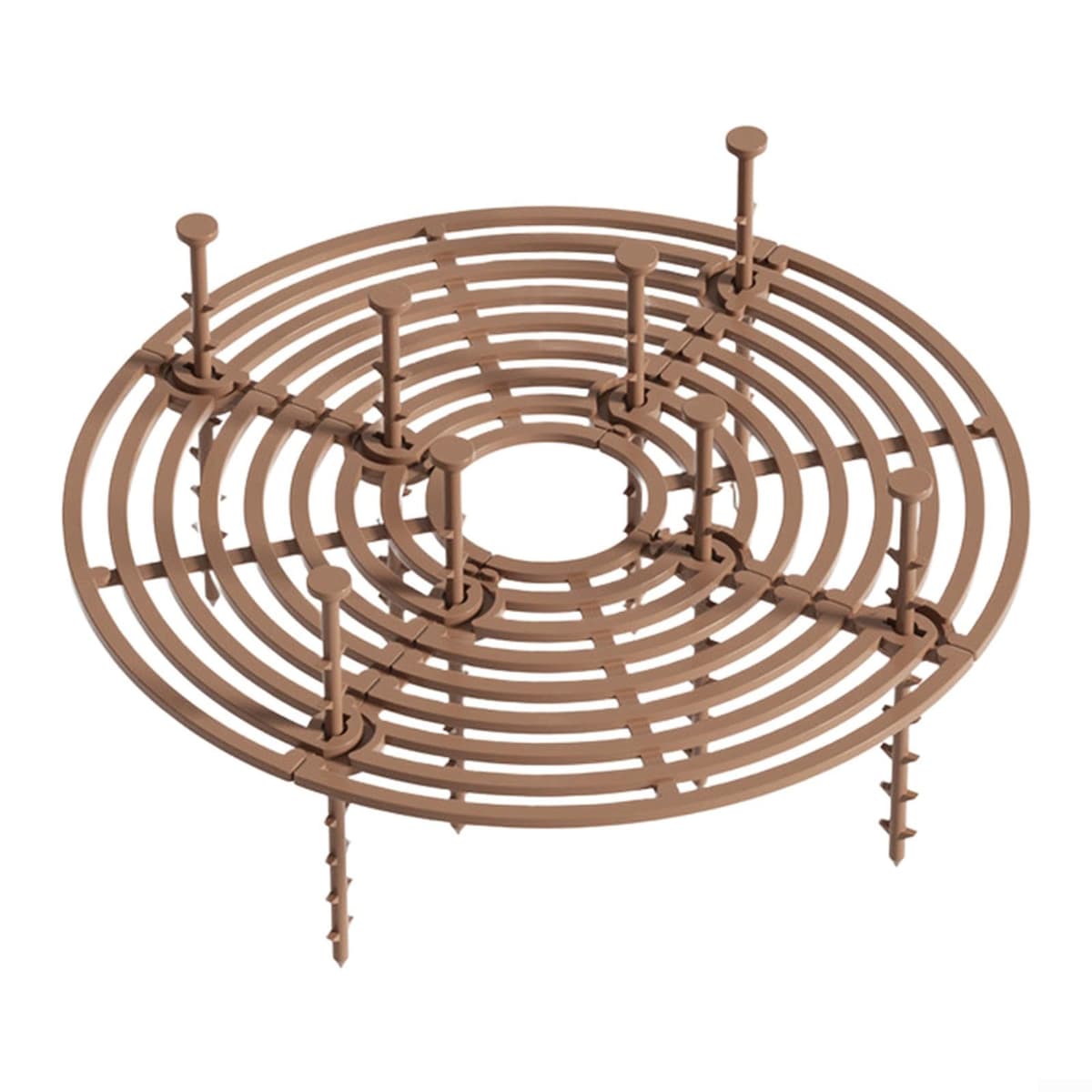 Paquete de 4 rejillas para macetas de 19/30 cm, protectores de suelo de animales, gatos, perros, de plástico para el hogar, jardín, marrón y negro (A) — view 5