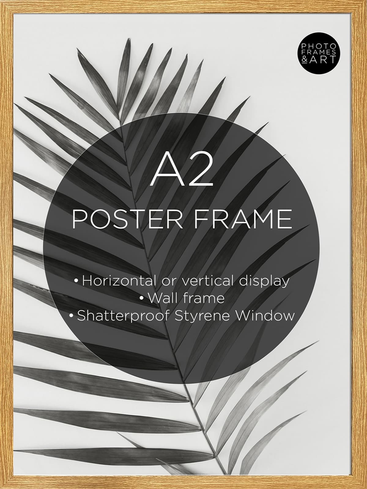 pf+a REAL GLASS A3 Black Frame Glass - PREMIUM A3 Picture Frame Black - Oxford A3 Print Portrait and Landscape Display — view 43