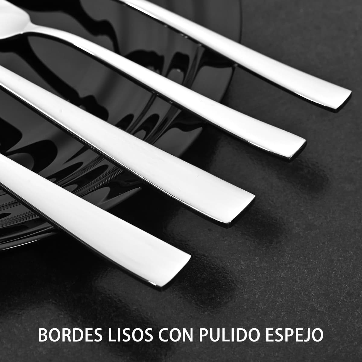 Cubiertos Acero Inoxidable 36 Piezas - Juego de Cubiertos para 6 Personas Cubertería Completa con Cuchillos de Carne, Cuchillos de Mesa, Tenedores y Cucharas - Diseño Moderno Apto Lavavajillas — view 5