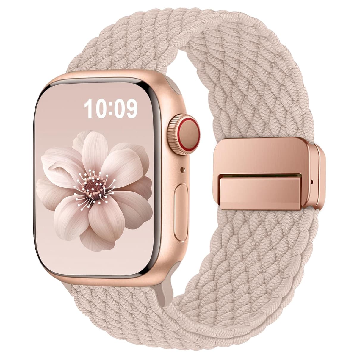Higgs Braided Strap Compatible with Apple Watch Straps 44mm 46mm 38mm 42mm 40mm 41mm 45mm 49mm for Men Women, Nylon Elastic Magnetic Snap Strap for iWatch Series 11 10 9 SE 8 7 6 5 4 Ultra 3 2 1 — view 17