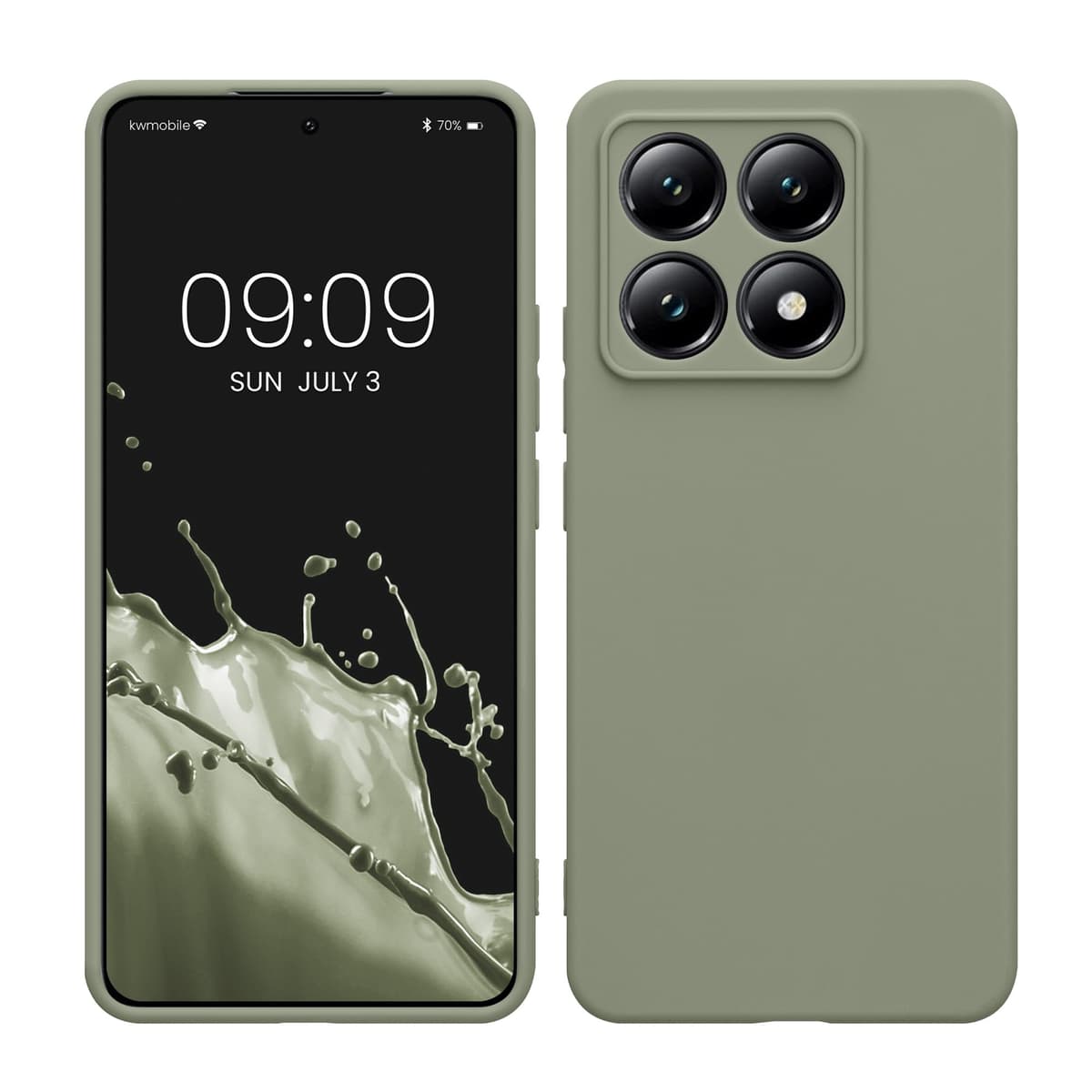 kwmobile Carcasa Compatible con Xiaomi Redmi Note 14 Pro 5G / Poco X7 Funda - Funda Ultrafina de TPU con Bordes elevados - Lavanda Metalizado — view 345