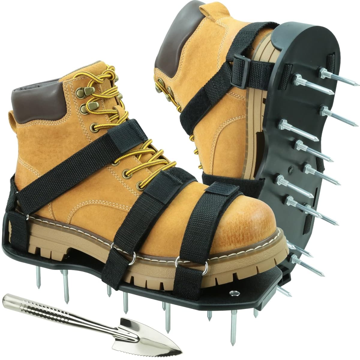 Lawn Scarifier Shoes, Aerator Sandals With Spikes And Hook Closures To Effectively Aerate The Ground Of The Lawn Aerator Universal Size Aerator For Garden Patio Without Installation — view 7