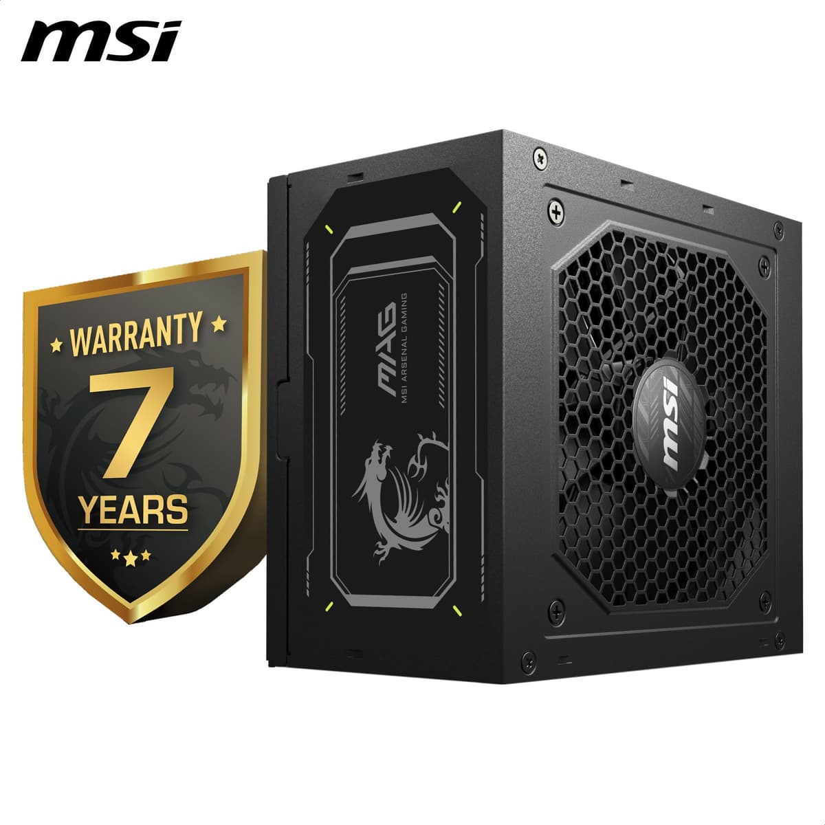 MSI MAG A750GL PCIE5 Power Supply Unit, 750W, 80 Plus Gold, Fully Modular, ATX 3.0, PCIe 5.0 GPU Support, 120mm FDB Fan, Full-Bridge LLC, Flat Black Cables - 7 Year Warranty — view 5