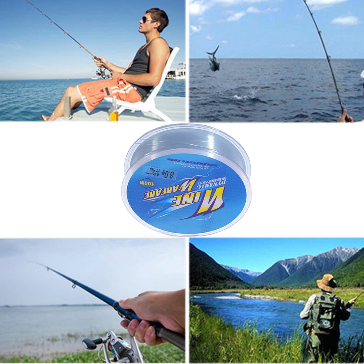 Línea de Pesca de 100 Metros,Línea de Pesca de Nylon,Línea de Pesca de Monofilamento Transparente Línea de Aproximadamente 0,45 mm de Diámetro — view 6