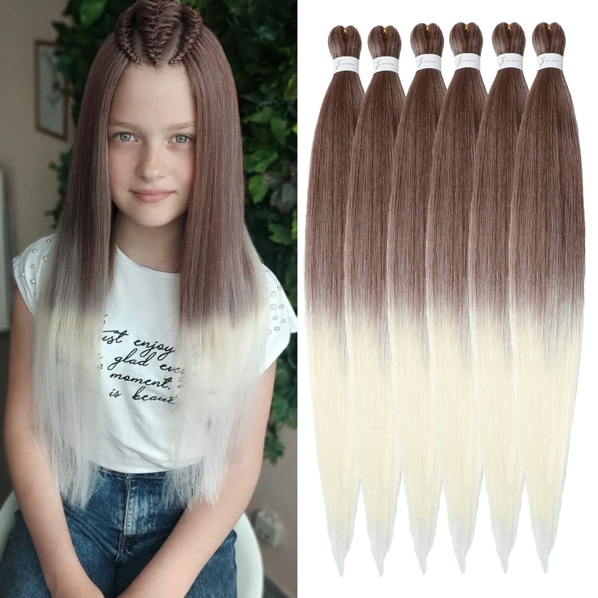 YDDM Capelli Per Treccine Africane Azul Extension Treccine Texture Yaki Easy Install per Principianti 26 Pollici 3 Pezzi Capelli Leggeri e Naturali per Box Braids, Twist e Crochet — view 7