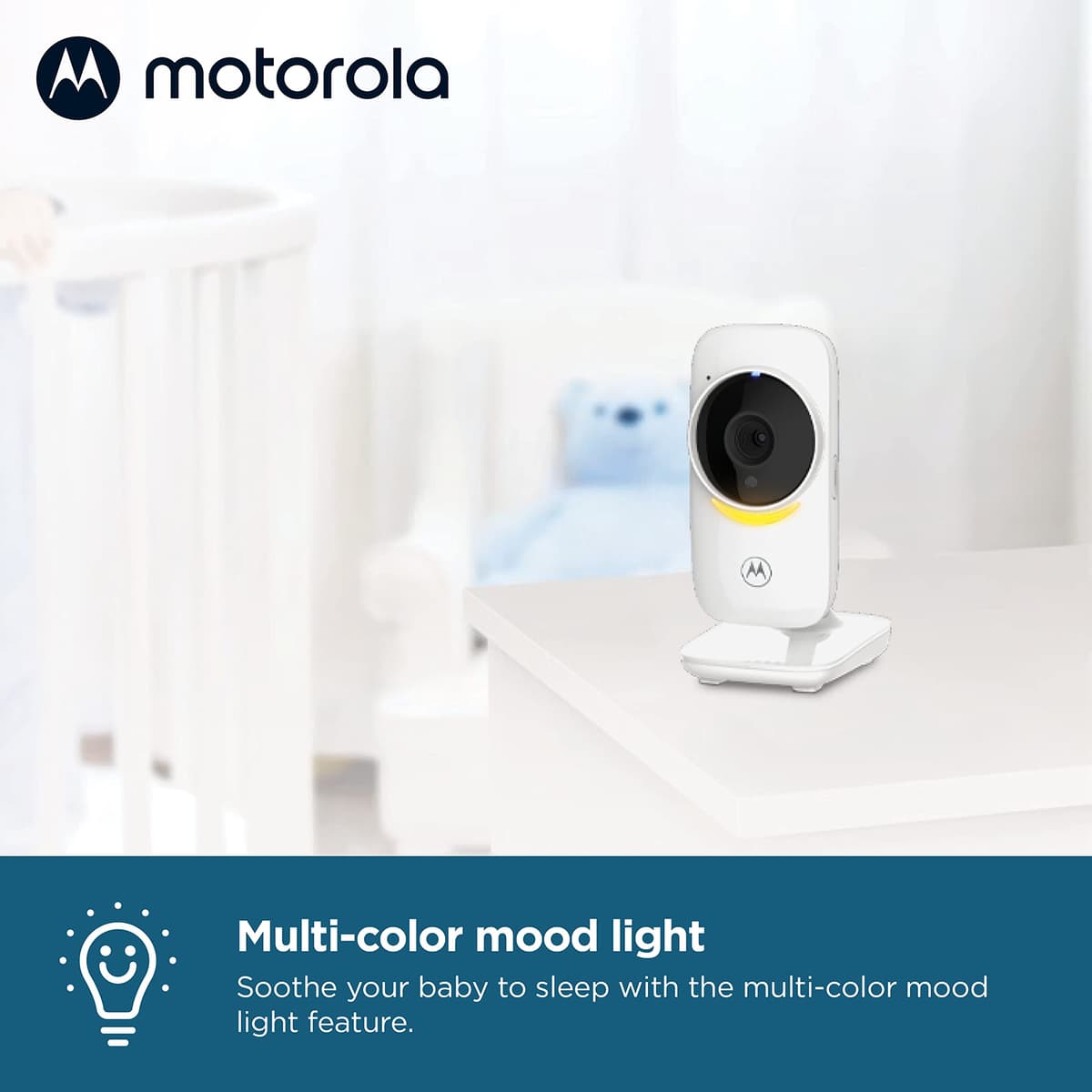 Motorola Nursery VM482ANXL - Video Baby Monitor - Camera - Infrared Night Vision - High Sensitive Microphone, White/Silver — view 2