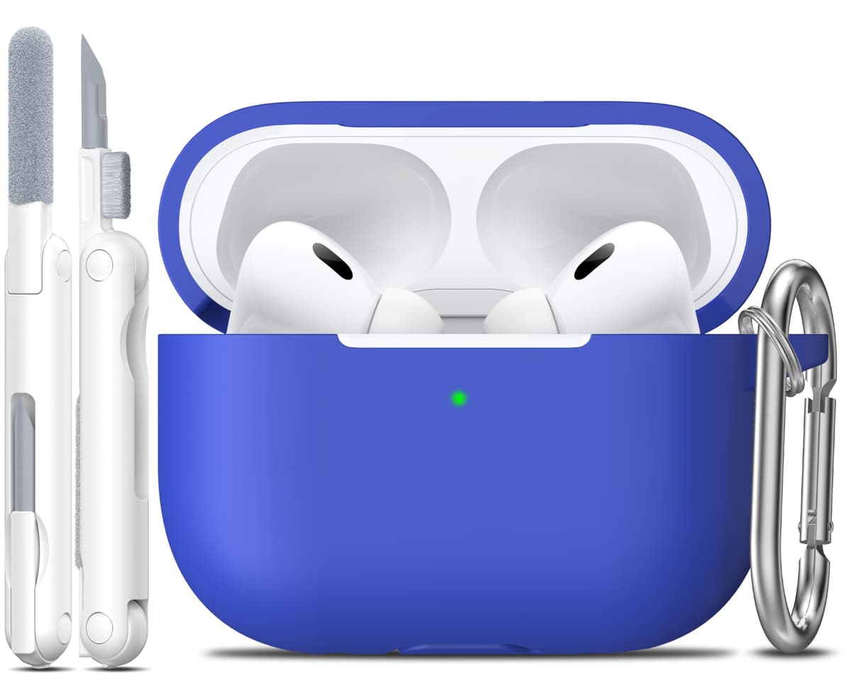 R-fun Funda para AirPods 4 con Kit de Limpieza, Case de Silicona Suave con Llavero, Funda Protectora Completa para Hombres y Mujeres, Compatible con Apple Latest Airpods 4th, Rojo — view 40
