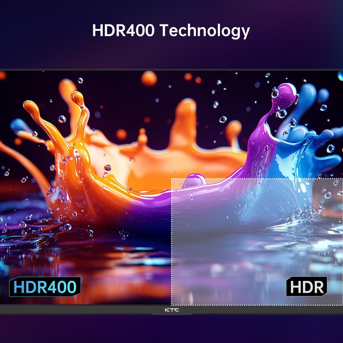 KTC Gaming Monitor 27 Inch | 2K@200Hz (Overlocking 210Hz) | Built-in Speakers | Fast IPS Panel | 1ms Response Time (MPRT) | HDR400 | Adaptive Sync | 131% sRGB, 101% DCI-P3, ΔE＜2 — view 5