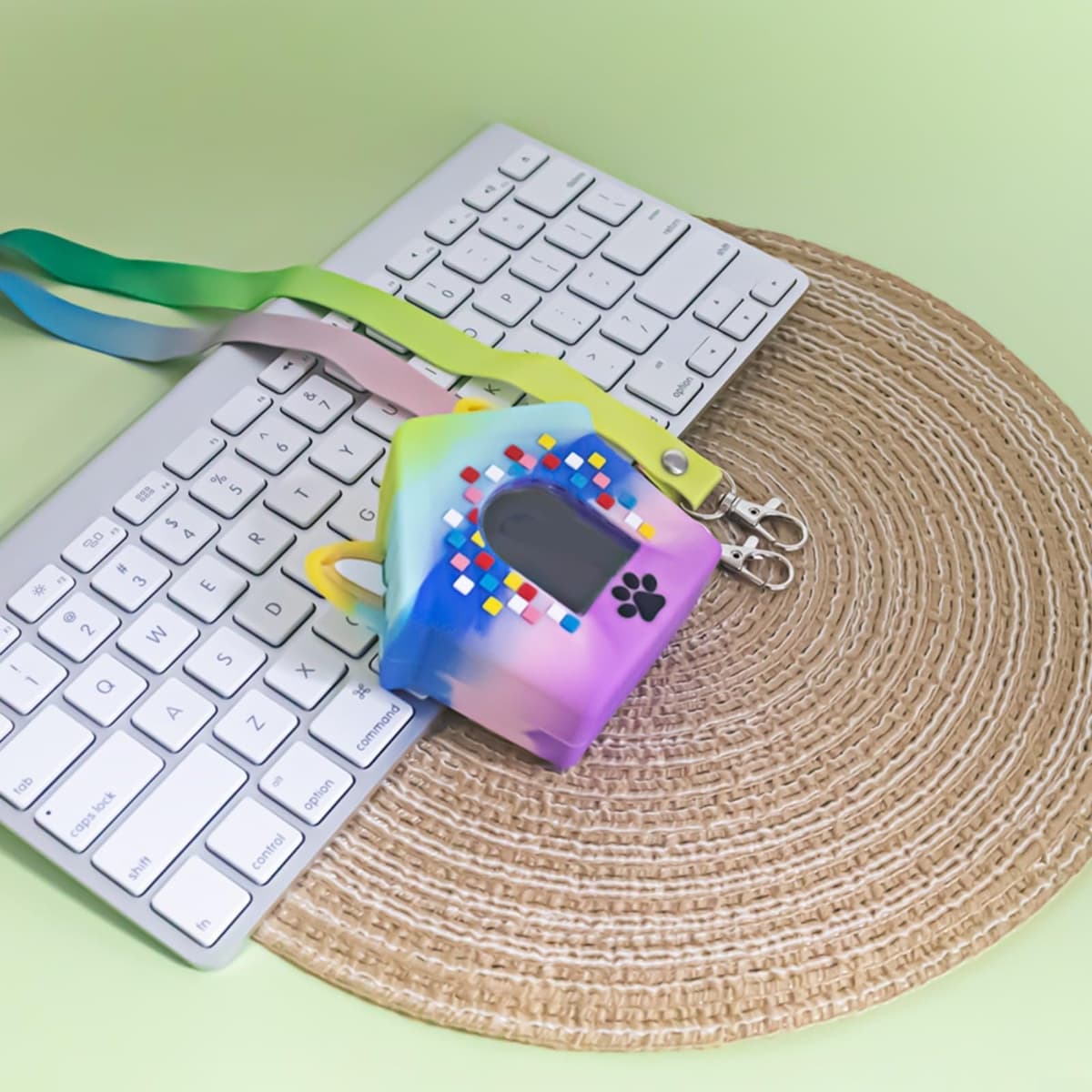 Funda protectora de silicona para Bitzee para casa de perros, a prueba de golpes y polvo, carcasa de silicona ligera con puertos y botones, incluye práctico accesorio de cordón (coloreado) — view 2