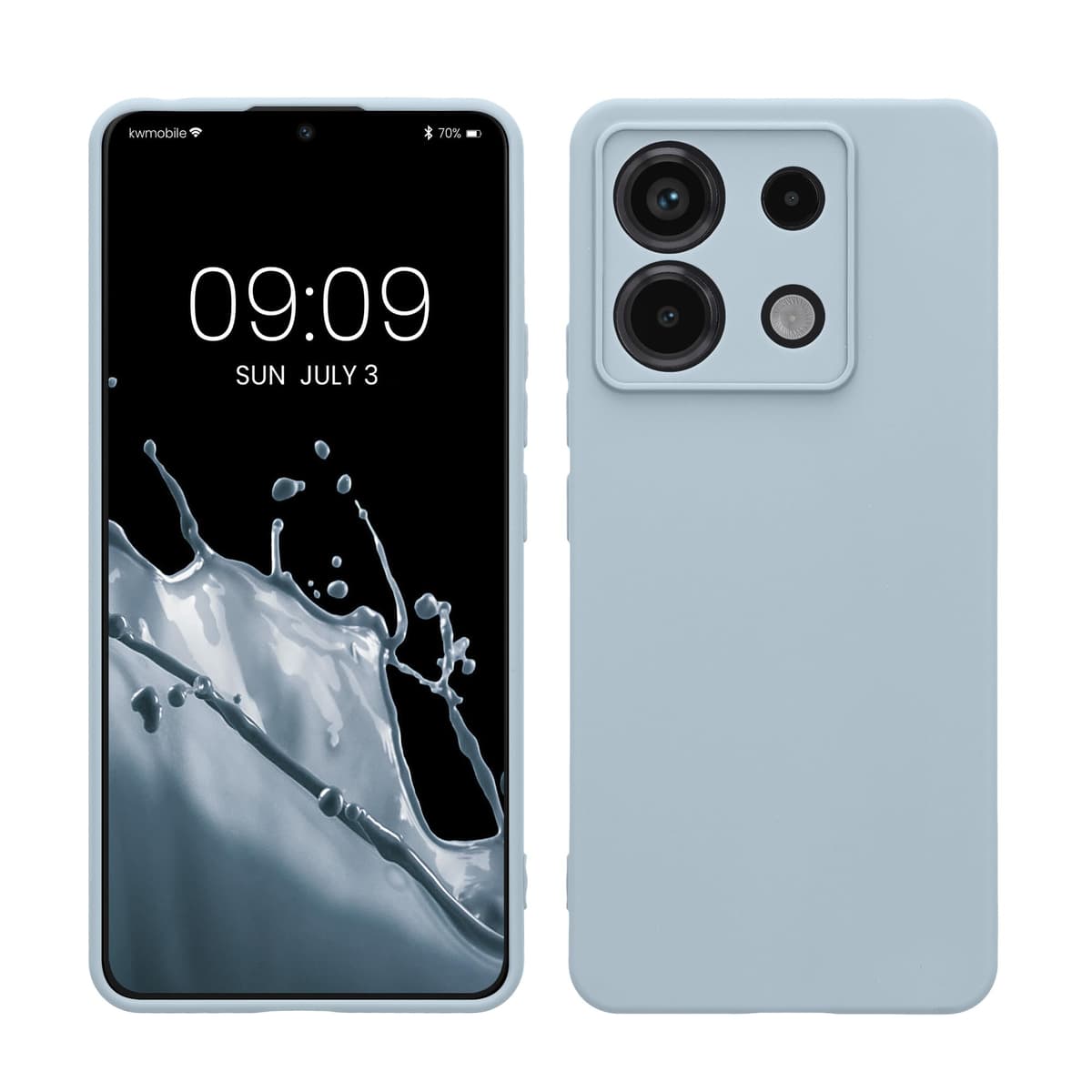 kwmobile Carcasa Compatible con Xiaomi Redmi Note 14 Pro 5G / Poco X7 Funda - Funda Ultrafina de TPU con Bordes elevados - Lavanda Metalizado — view 93