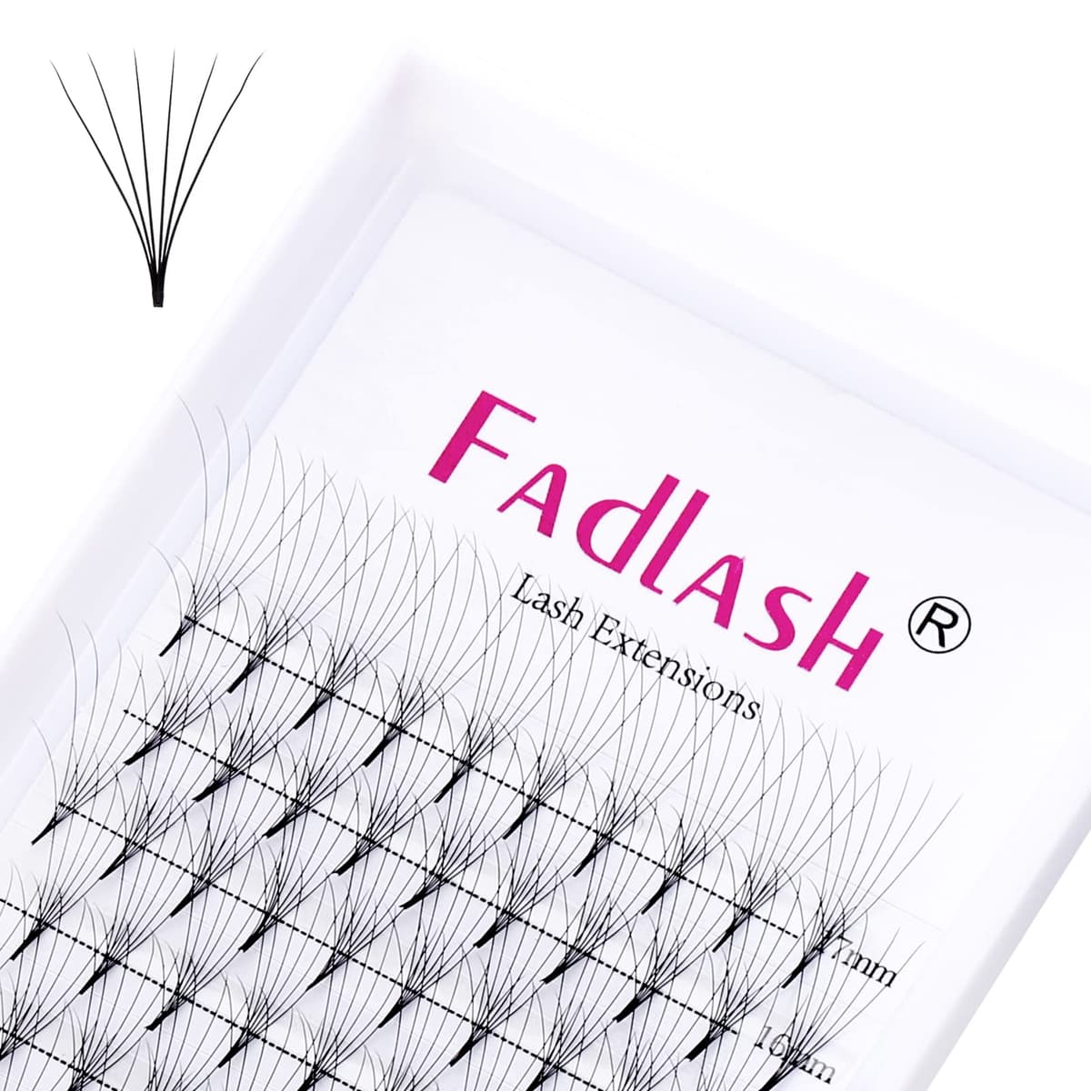 Russian Volume Lashes 16D 0.07 C Curl Mix Tray - Premade Fan Lashes (8-14mm) — view 14