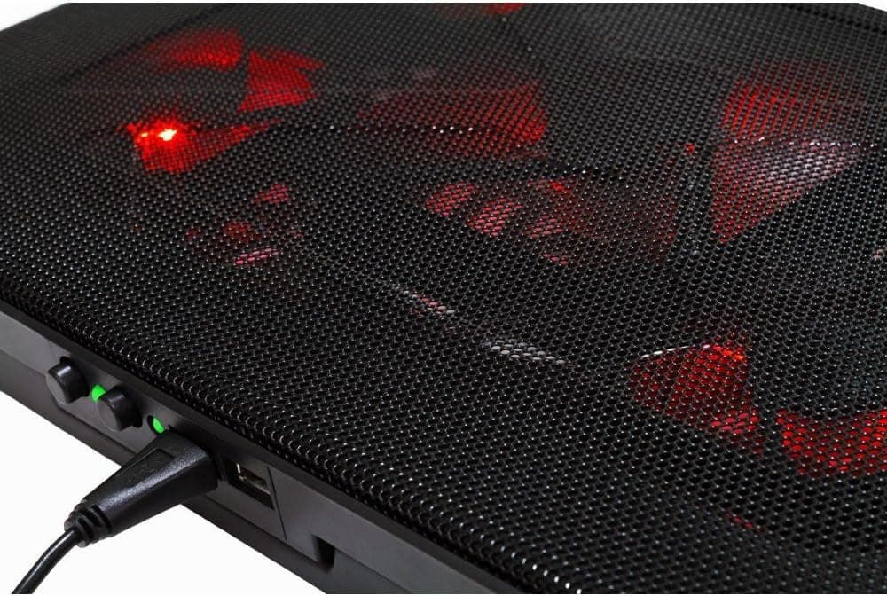 Mars Gaming MNBC2, Base PC, 5 Ventiladores, LED Roja, 2 x USB 2.0, 17.35", Negro — view 7