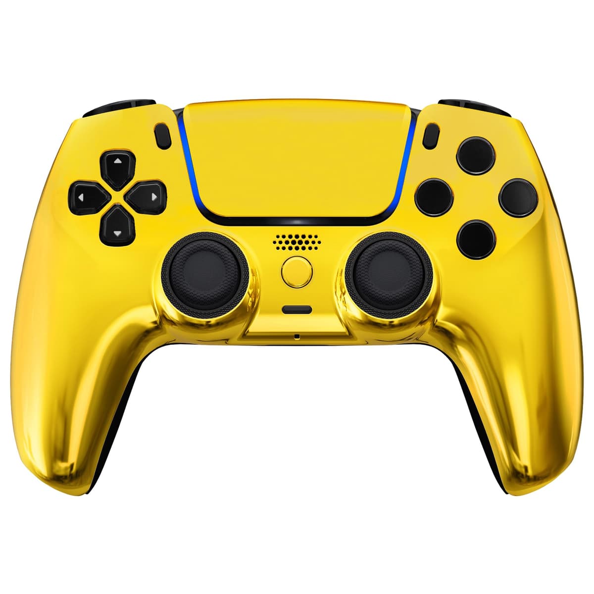 eXtremeRate Luna Rediseñado Carcasa Frontal con Panel Táctil Compatible con ps5 BDM-010 BDM-020 BDM-030 BDM-040 Control Placa Frontal Funda Portectora Compatible con ps5 Mando(Dorado Cromo) — view 6