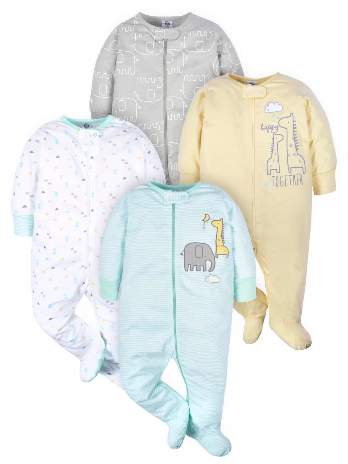 Gerber Baby Girls 4 Pack Sleep 'N Play Footie Baby and Toddler Sleepers — view 18