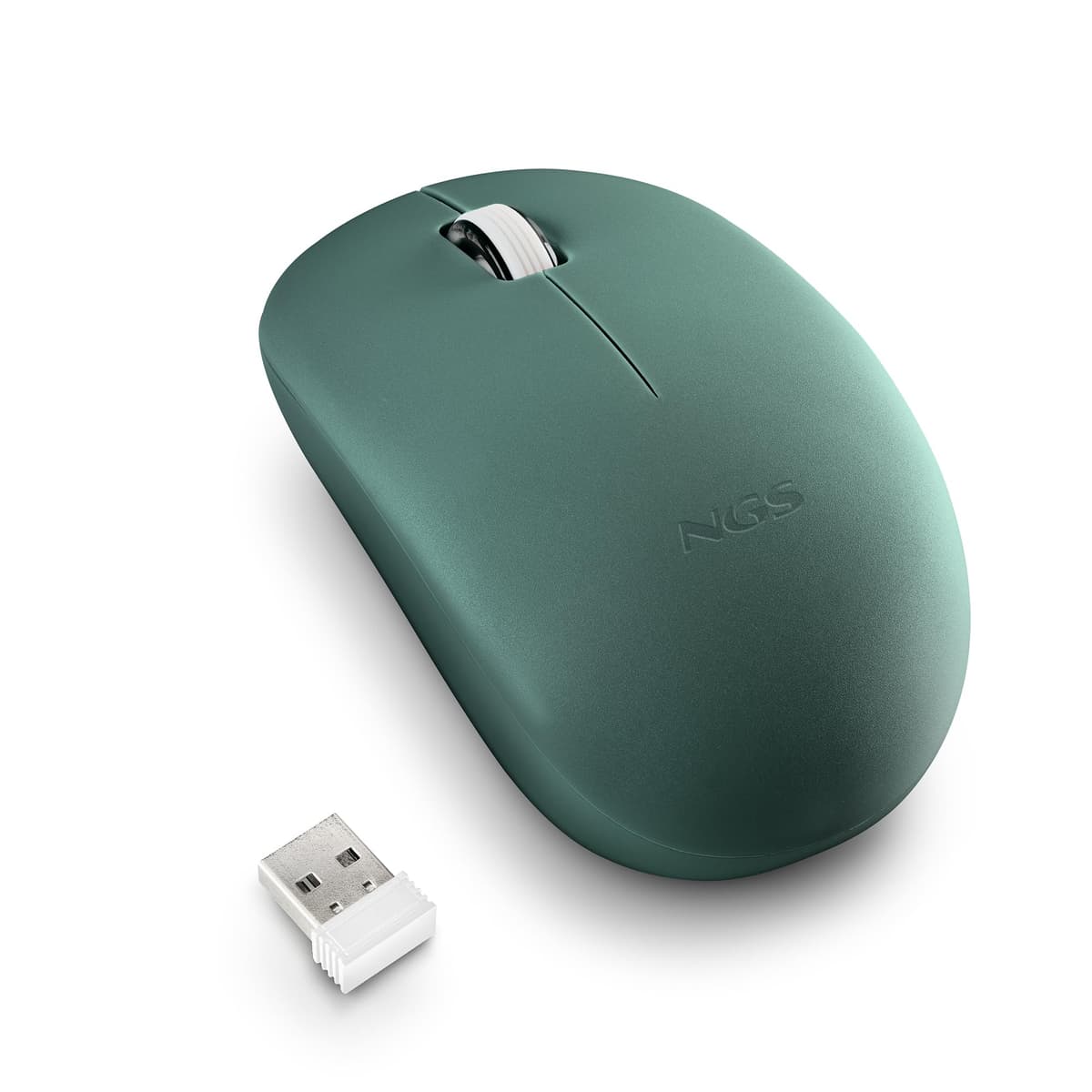 NGS Fog Pro Green – Ratón Inalámbrico Óptico 1000 dpi, Nano USB, Botones Silenciosos, Plug & Play, Ambidiestro, Compatible con PC, Mac y Portátil, Verde — view 6