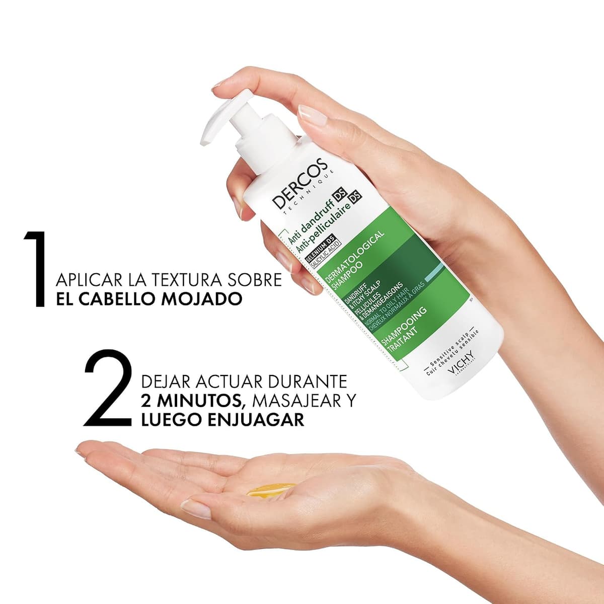 Vichy Champú Anticaspa, Cabellos Grasos, Elimina la Caspa y Reduce los Picores, Cuero Cabelludo Limpio y Sano, Doble Eficacia, Unisex, Dercos Technique, 390 ml — view 5