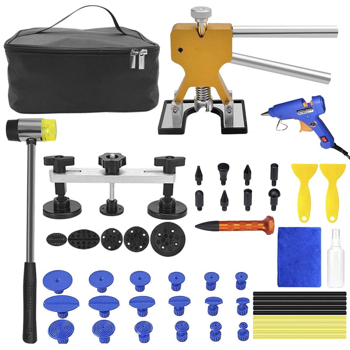 Dent Repair Kit Tools, Body Dent Remover Kit 39pcs Repair Hardware Dent Repair Tool Dent Repair Pen and Rubber Hammer