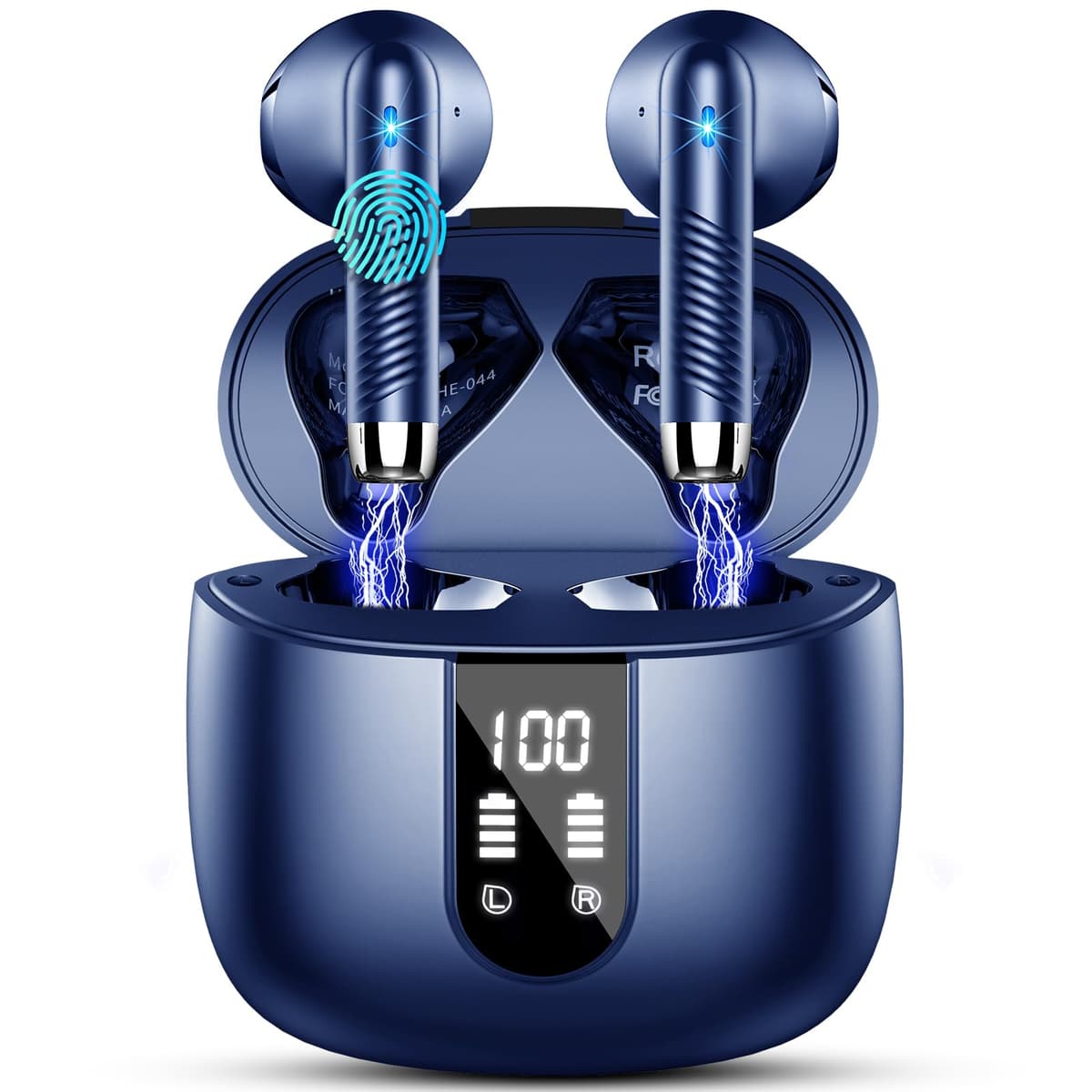 Auriculares Inalámbricos Bluetooth, Auriculares Bluetooth 5.4 HiFi Estéreo, 56H Cascos Inalambricos Bluetooth con ENC Reducción de Ruido, Pantalla LED, USB-C, Control Táctil, IP7 Impermeable Audifonos — view 13