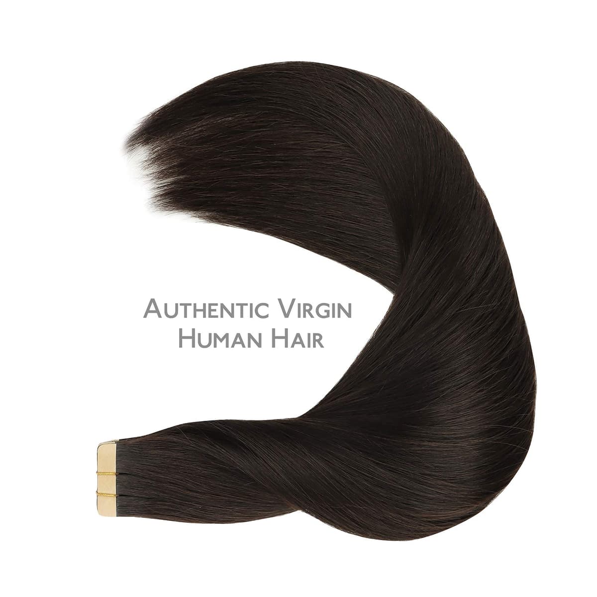 WENNALIFE Extensiones Adhesivas Pelo Natural, 40cm, 50g, 20 Piezas, Dunkel Braun, Extensiones Pelo Remy Cabello Humano — view 6