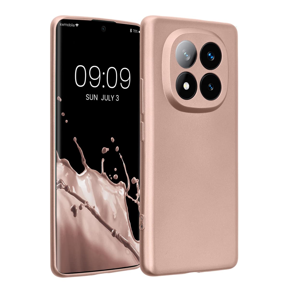 kwmobile Carcasa Compatible con Xiaomi Redmi Note 14 Pro 5G / Poco X7 Funda - Funda Ultrafina de TPU con Bordes elevados - Lavanda Metalizado — view 306
