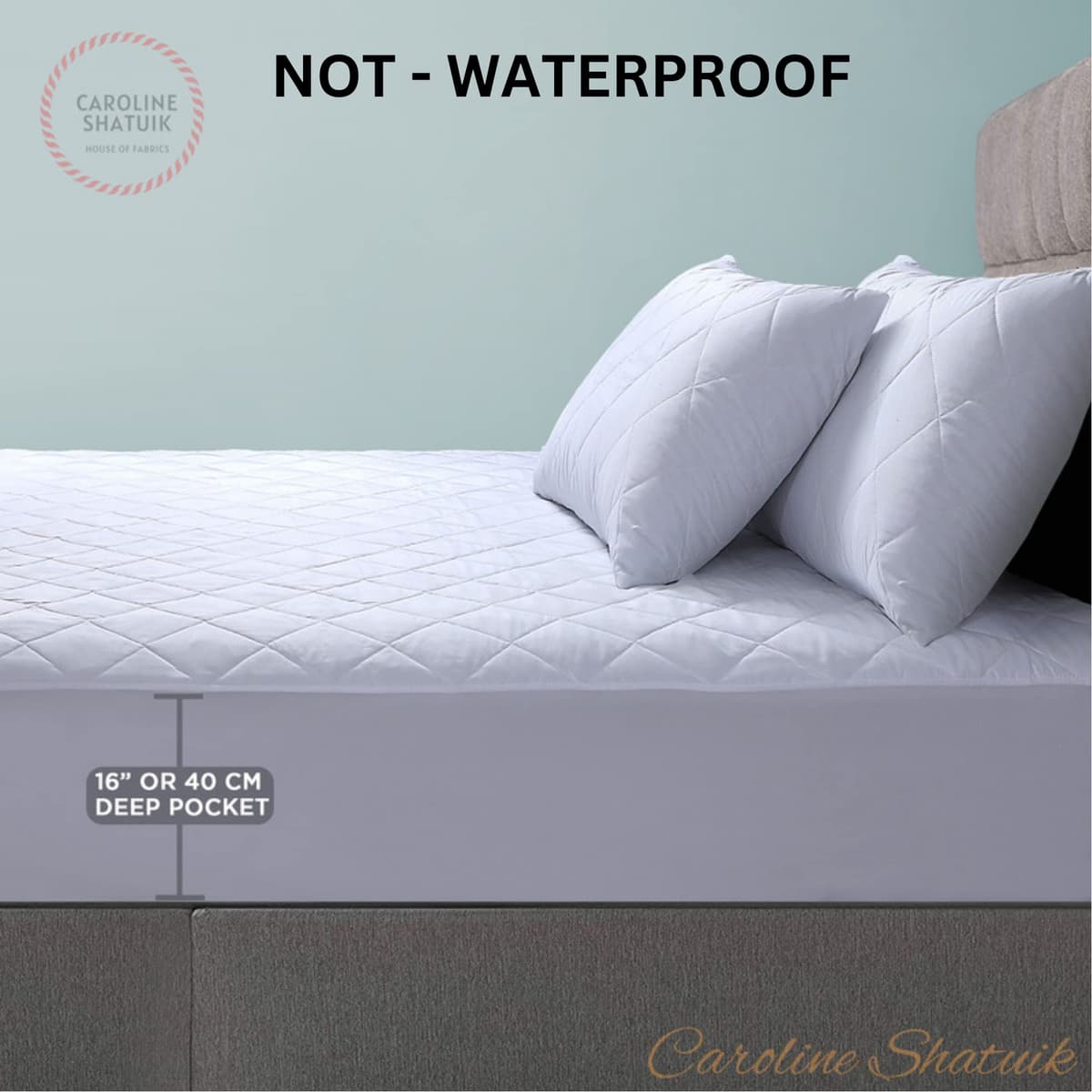Caroline Shatuik Mattress Protector Double Bed Extra Deep fitted 40cm Stretch Skirt Anti Allergy- Mattress Topper Cover(137 X 190cm) Not Waterproof — view 4