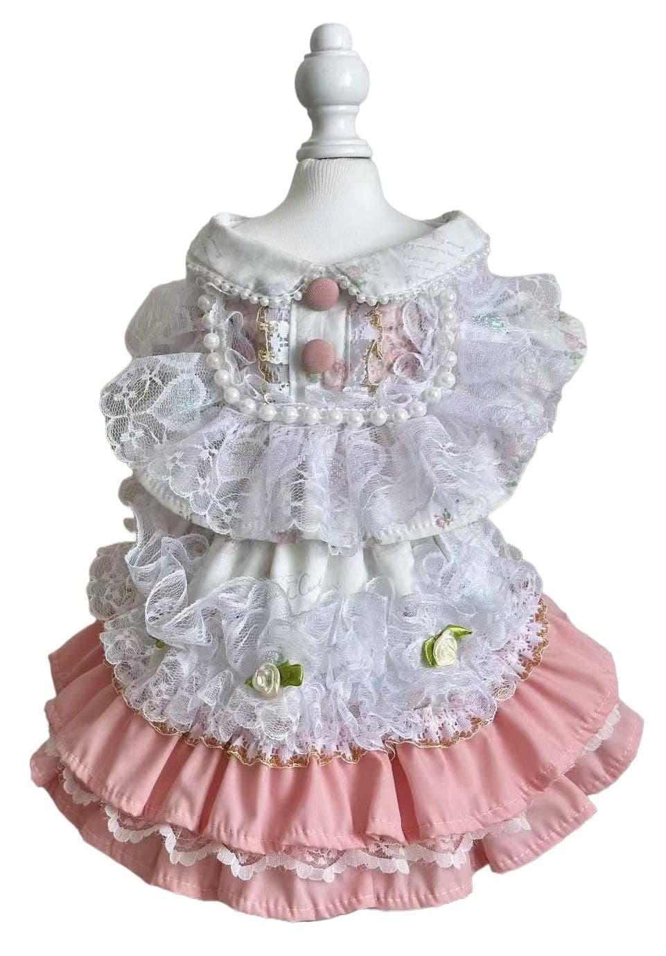 MaruPet Fashion Sweet Puppy Dog Chiffon Princess Dress for EXTRAL Small and Small Dog Pink S — view 8