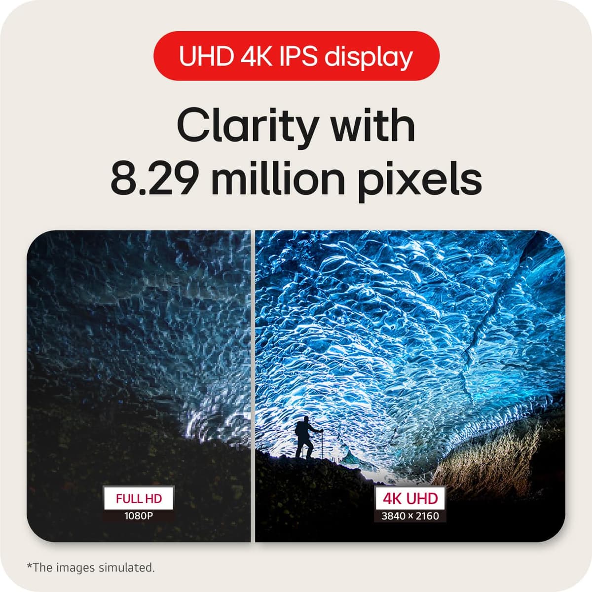 LG UltraFine Monitor 27US550 - 4K UHD IPS 27 inch, 60Hz, 5ms, DCI-P3 90%, 10bit, HDR10, Flicker safe & Reader Mode, Smart Energy Saving, Height-Tilt-Pivot-Swivel Adjustment, DP1.4, HDMI, White — view 5