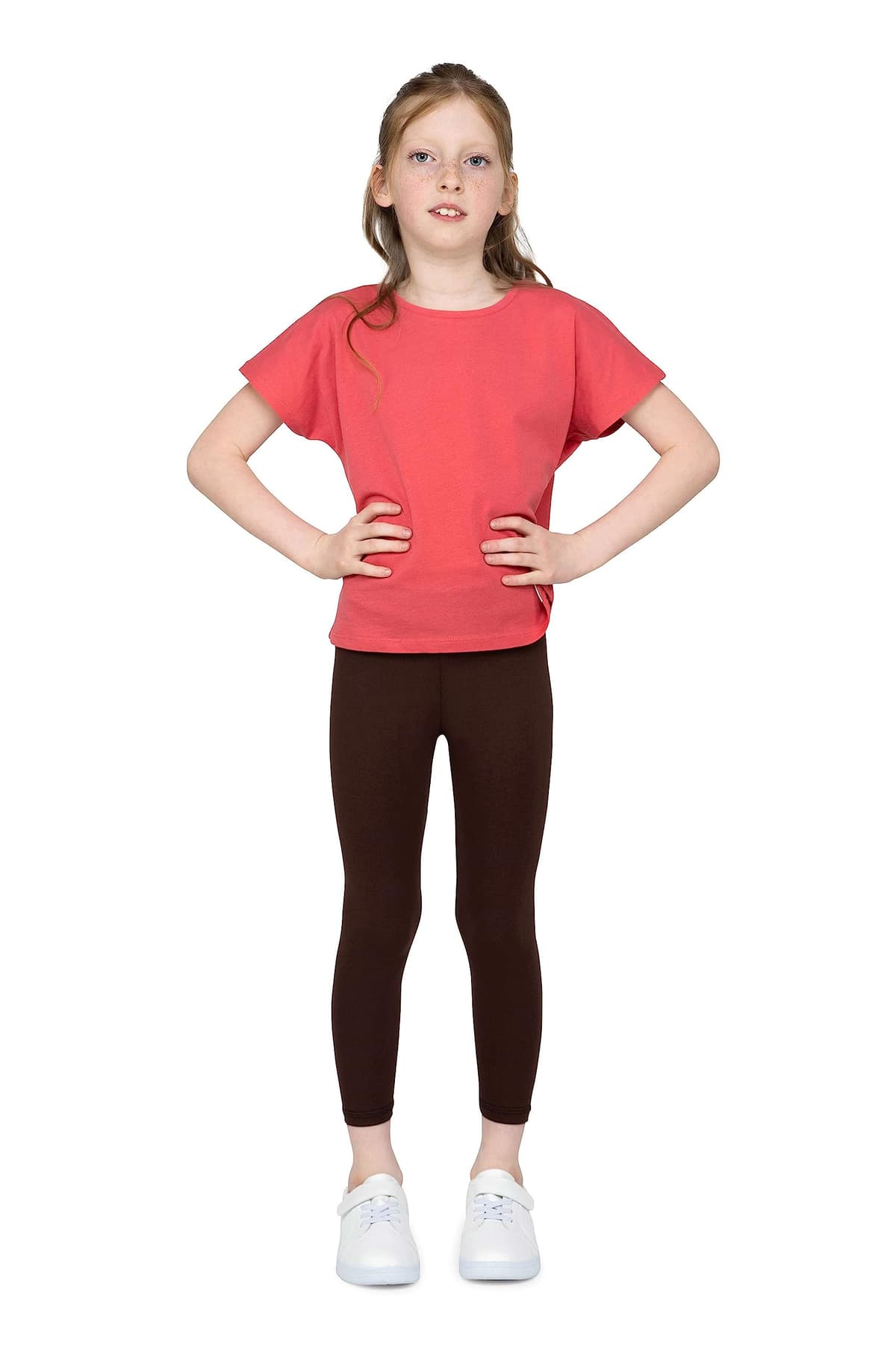 Leggings de algodón para niñas, Suaves y cómodos, para Entrenamiento Casual, Estilo Elegante, Ropa básica Zoe — view 2