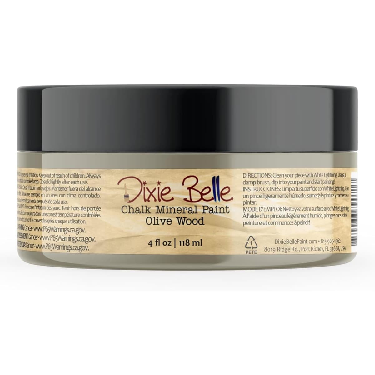 Dixie Belle Paint Company Chalk Finish Furniture Paint - Caviar (32oz) - Matte Black Chic Chalk Mineral DIY Furniture Paint — view 102