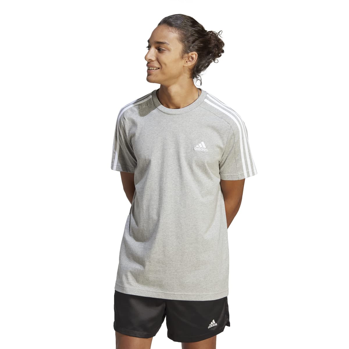 adidas Essentials Single Jersey 3-Stripes tee Camiseta de Manga Corta Hombre (Pack de 1) — view 11