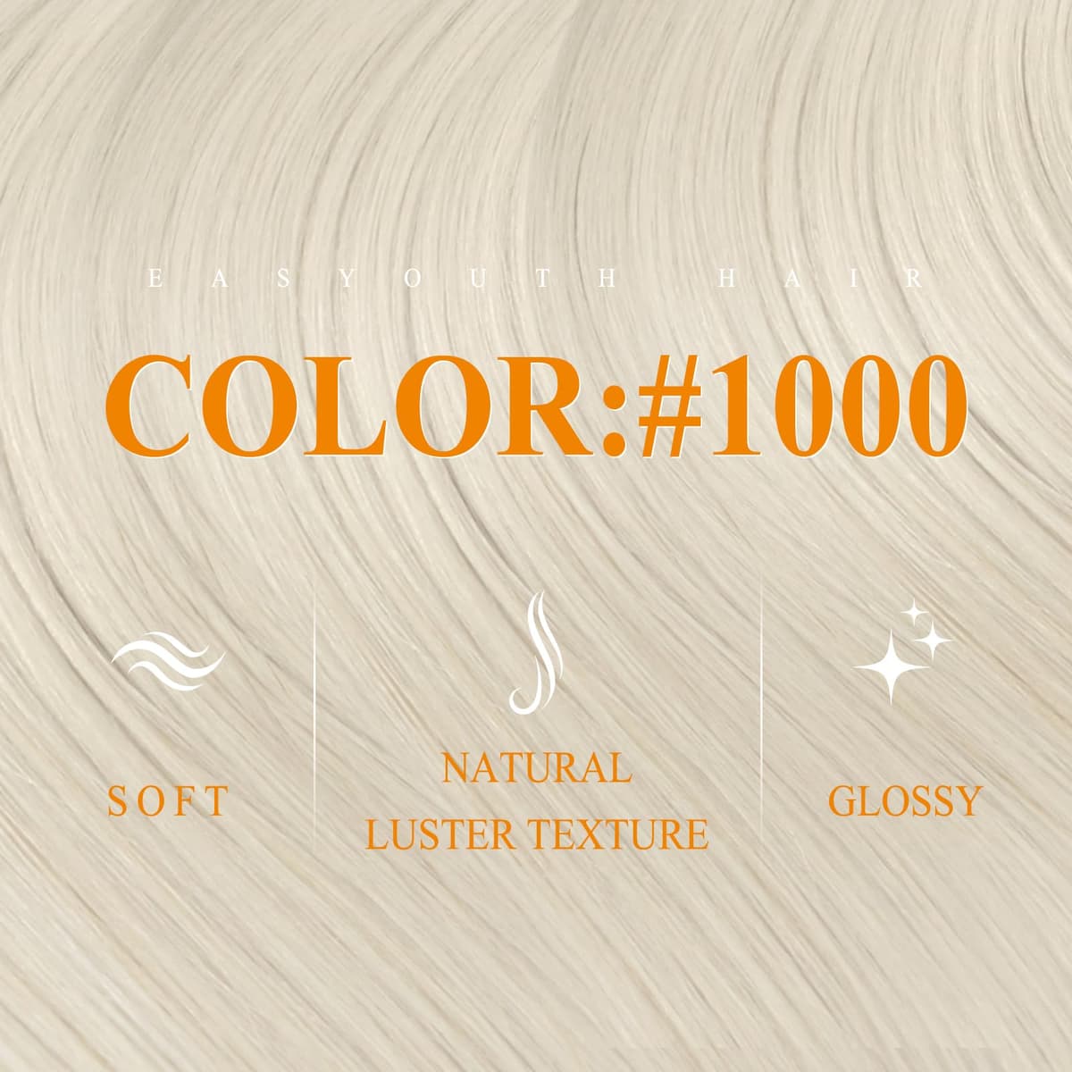 Easyouth Blonde Tape in Hair Extensions Human Hair Seamless Human Hair Tape ins Extensions White Blonde Tapes in Human Hair Extension with Natural Look 18Inch 20Pcs 40g — view 2