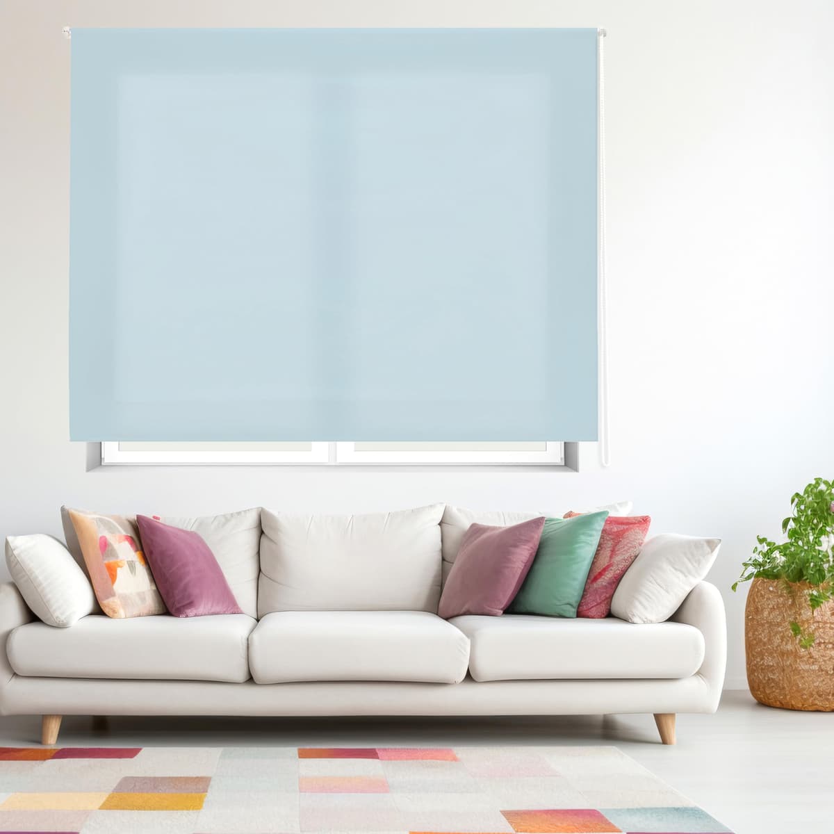 Blindecor Ara | Estor enrollable translúcido liso - Blanco Roto, 160 x 175 cm (ancho por alto) | Tamaño de la Tela 157 x 170 cm | Estores para ventanas — view 12