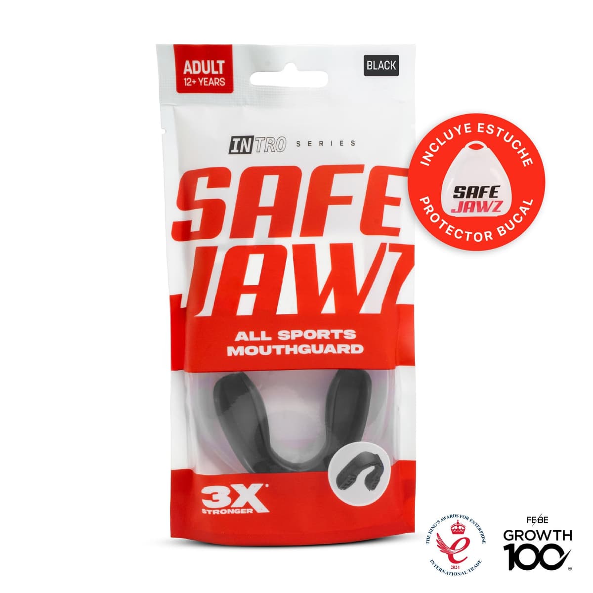 SAFEJAWZ Protector bucal Adultos y niños para Todos los Deportes de Contacto, incluidos Rugby, MMA, Artes Marciales de Kickboxing, Judo, Hockey y Boxeo — view 5