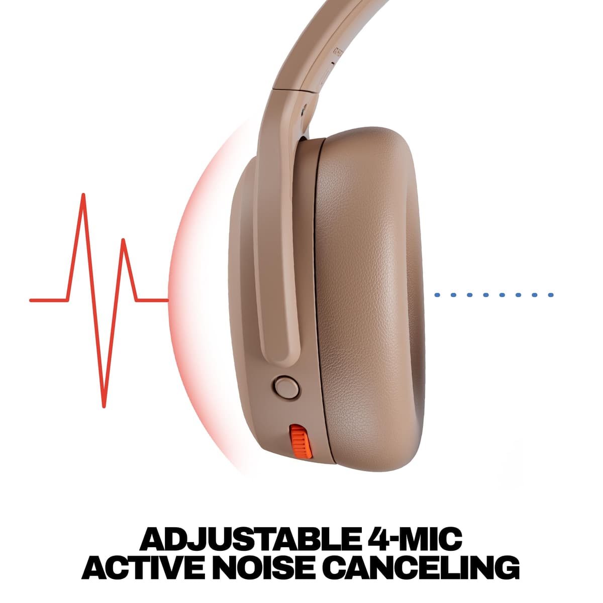 Skullcandy Crusher ANC 2 Wireless Over-Ear Bluetooth Headphones with Multi-Sensory Bass, Active Noise Cancelling, Up to 60 Hours Battery, Microphone for iPhone Android - Primer — view 4