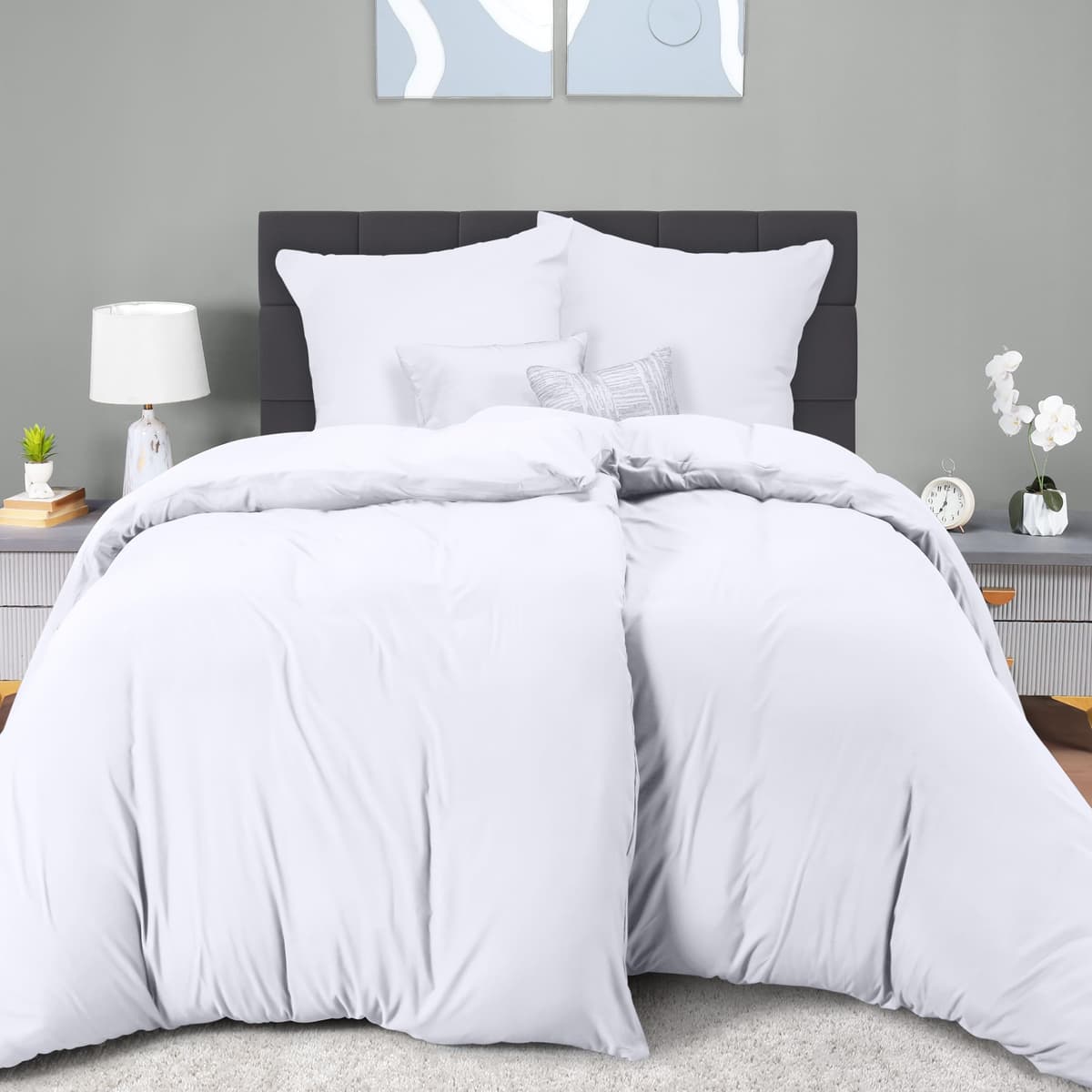 Utopia Bedding Funda Nordica Cama 180 - Microfibra Juego de Funda Nordica 240x260 cm y 2 Fundas de Almohada 65x65 cm (Blanco) — view 80