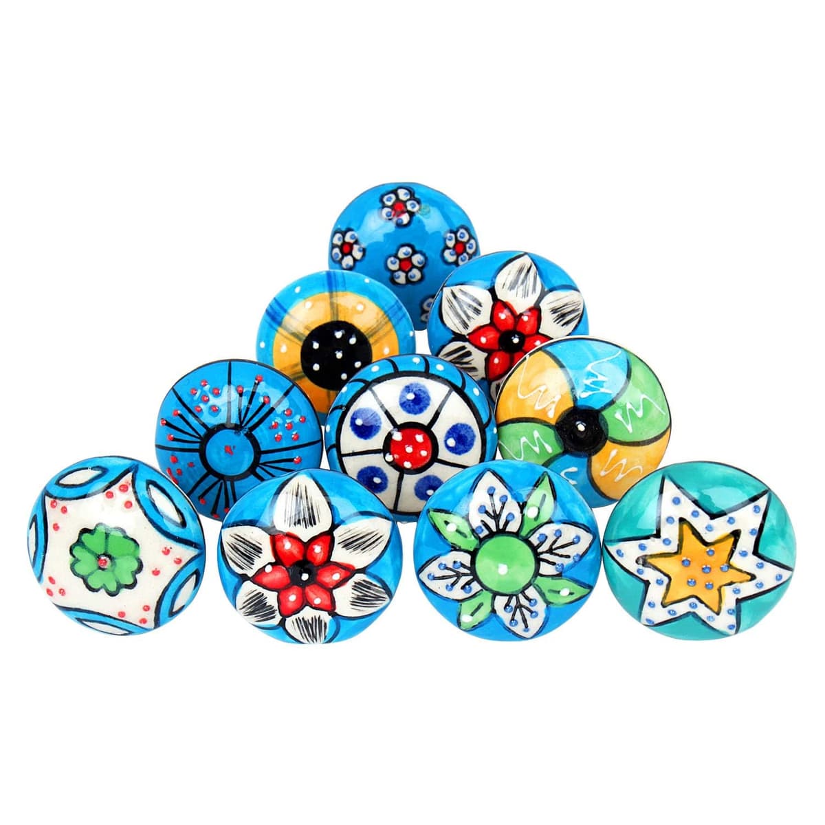 Ajuny Vintage Juego de 20 Pomos de Cerámica Blanca para Cómoda Cajón Armario Cocina Moderna Baño y Dormitorio Tiradores Decorativos Hechos a Mano — view 12