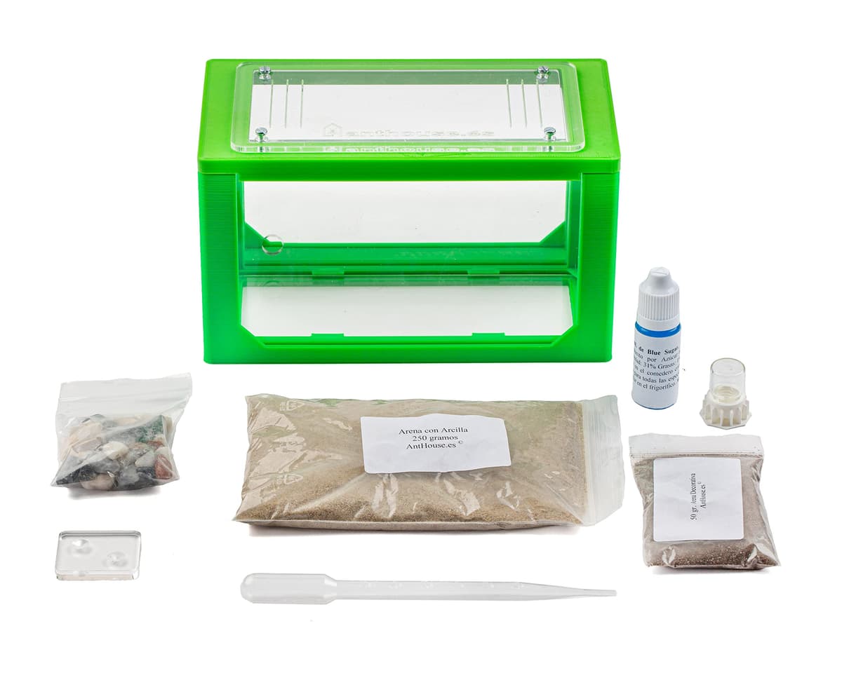 AntHouse - Natural Sand Ant Farm | 3D White Starter Kit 20x10x10 cm — view 3