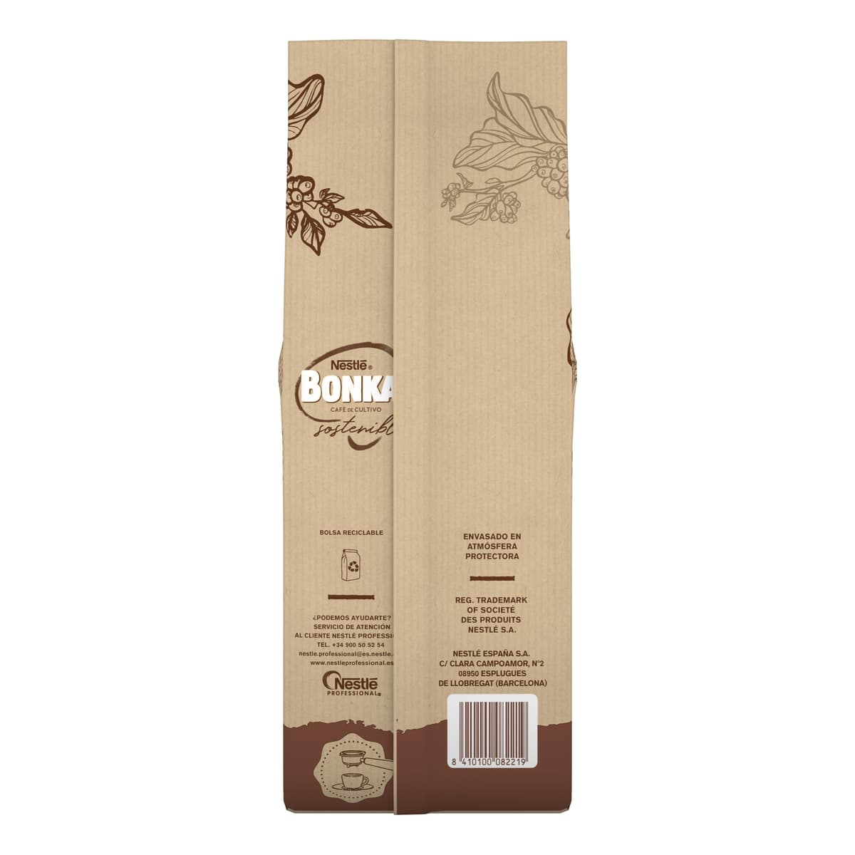 Bonka cafe en grano tostado natural para hostelería, Ideal para maquina de cafe Espresso - 1 paquete x 1 kg — view 3