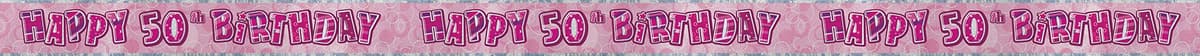 Unique Party 92068 - 9ft Foil Glitz Pink Happy 80th Birthday Banner — view 31
