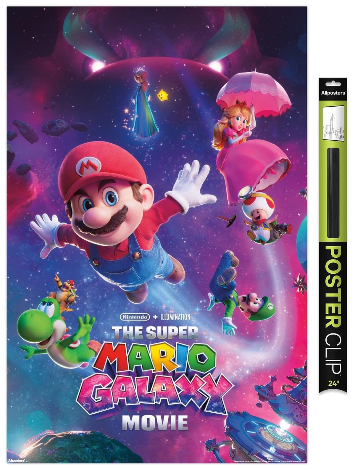 Nintendo The Super Mario Galaxy Movie (2026) - Key Art Wall Poster, 34L" x 22.4W", Unframed Version — view 6