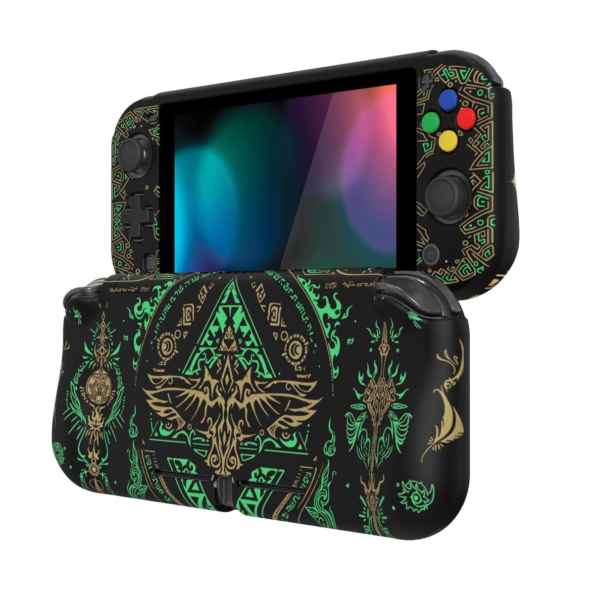 playvital ZealProtect Protective Case for Nintendo Switch Lite, Hard Shell Grip Cover for Nintendo Switch Lite w/Screen Protector & Thumb Grip Caps & Button Caps - Antique Yellow — view 51