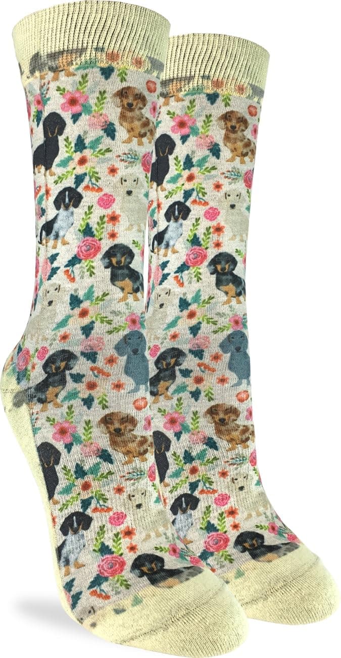 Good Luck Sock Women's Floral Dinosaurs Socks, Shoe Size 5-9 — view 180