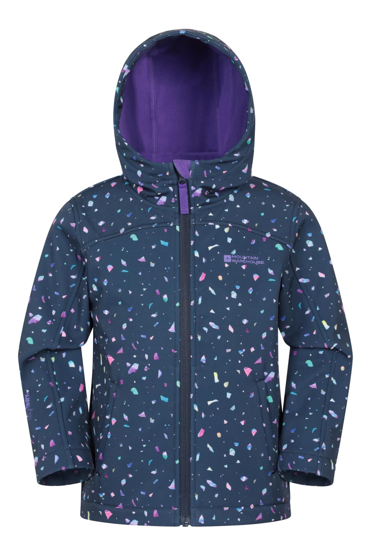 Mountain Warehouse Exodus Kids Softshell Jacket - Breathable, Wind & Water Resistant, Fleece Lined Coat, For Boys & Girls - Best For Sping Summer & Hiking — view 13