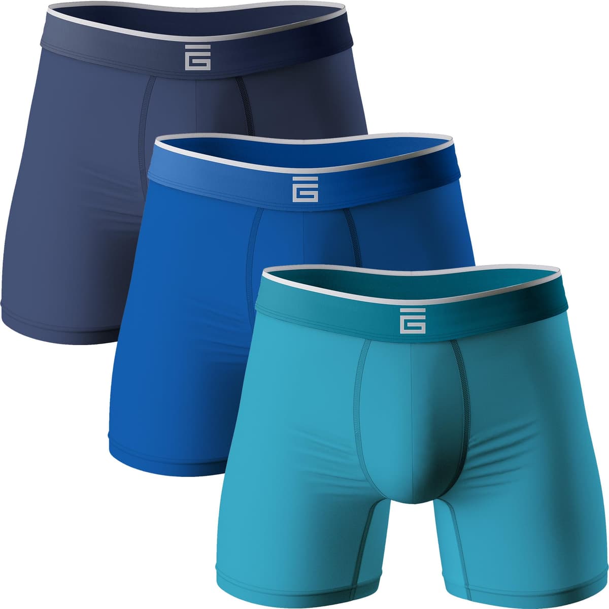 Giovici Mens Boxers Bamboo Anti Chafing Soft Comfortable Boxer Briefs Longer Leg - Boxer Shorts Multipack - Moisture Wicking Technology — view 10