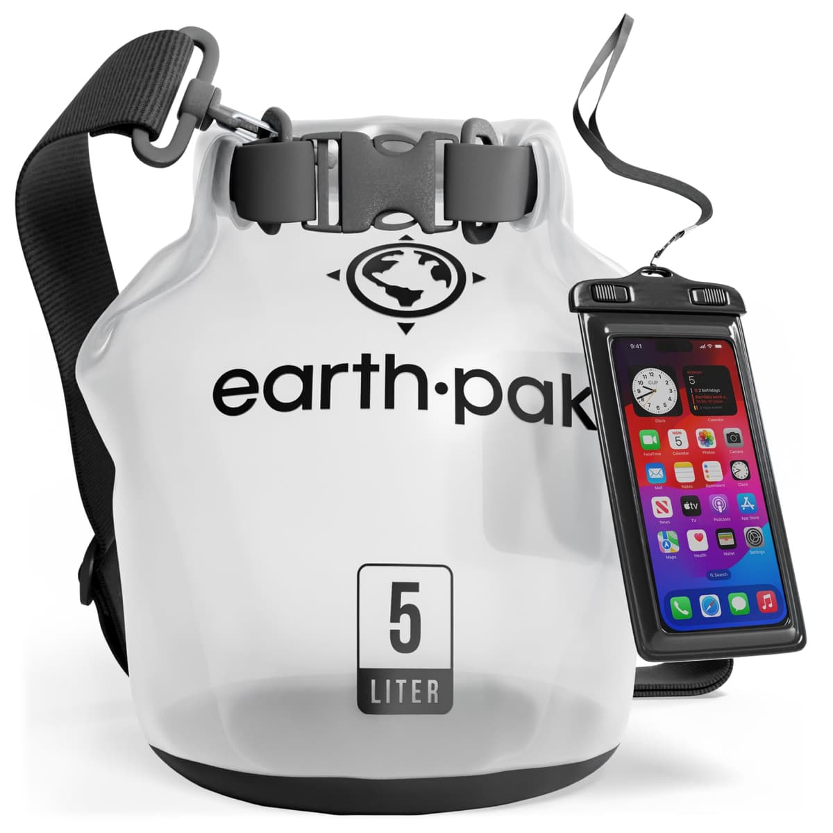 Earth Pak Waterproof Dry Bag - Roll Top Waterproof Backpack Sack Keeps Gear Dry for Kayak with Waterproof Phone Case — view 54